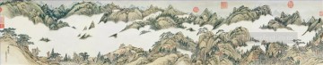 中国の伝統芸術 Painting - 古い中国語の銭威城山